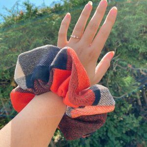 Giant XL hair scrunchies | red black and beige | womens hair accessories